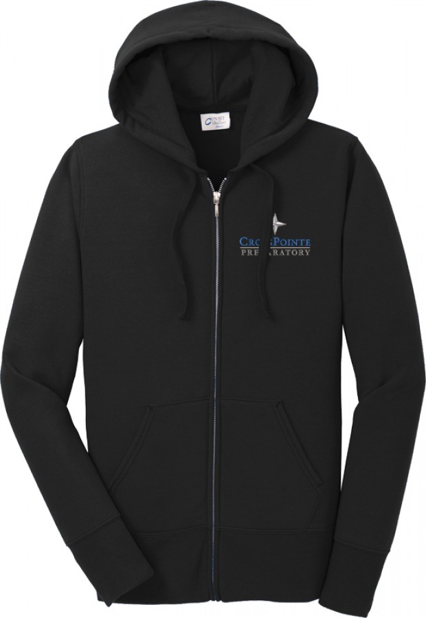 LPC78ZH Port & Company® Ladies Core Fleece Full-Zip Hooded Sweatshirt