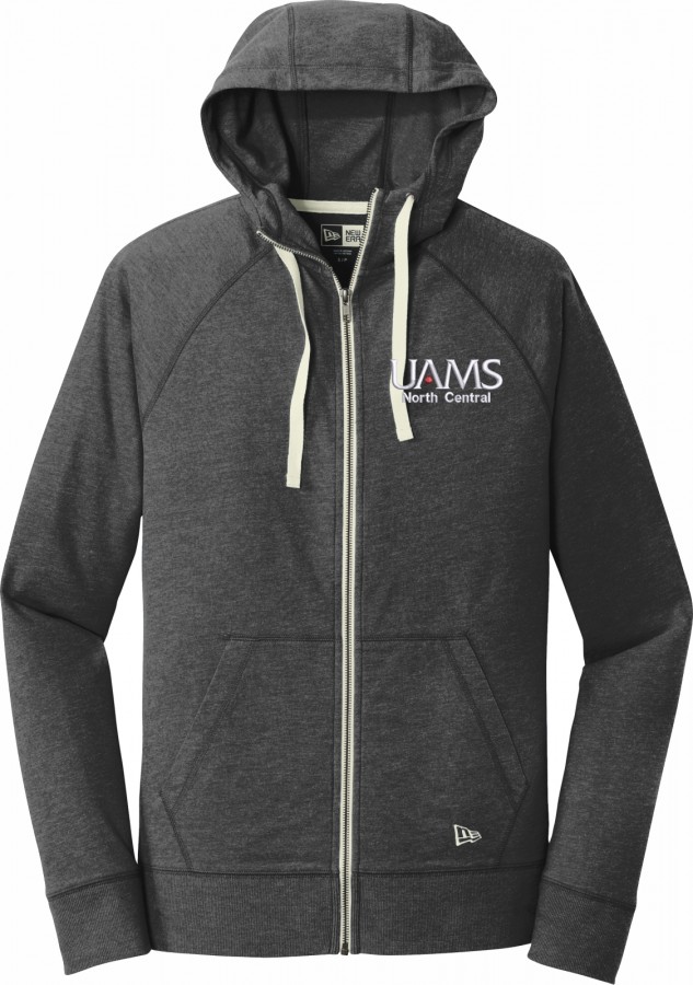 NEA122 UAMS NC New Era® Sueded Cotton Blend Full-Zip Hoodie