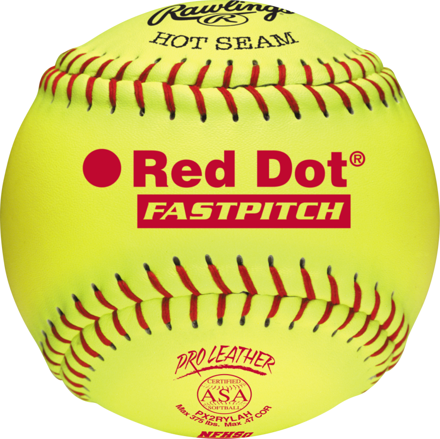 RAWLINGS USA NFHS OFFICIAL 12" SOFTBALL - RED DOT