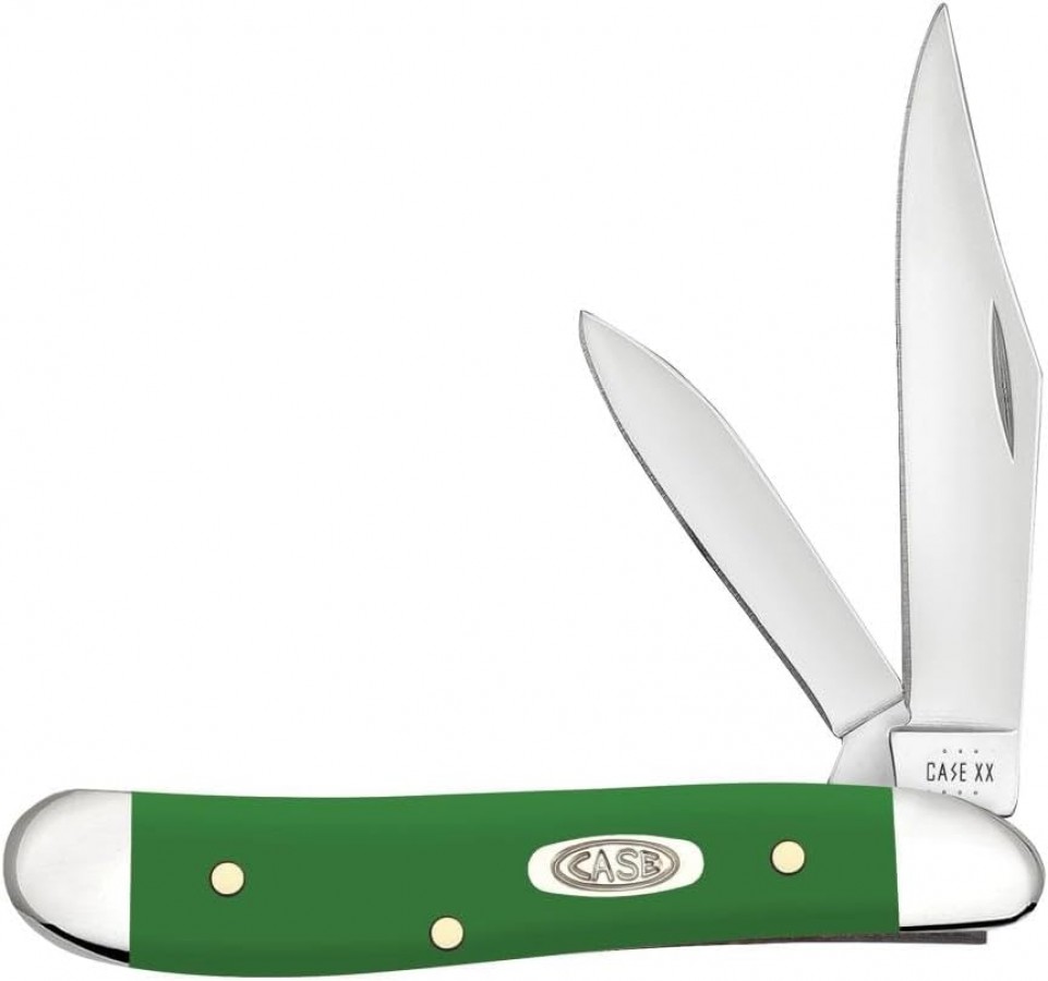 CASE KNIVES GREEN SYNTHETIC SMOOTH PEANUT