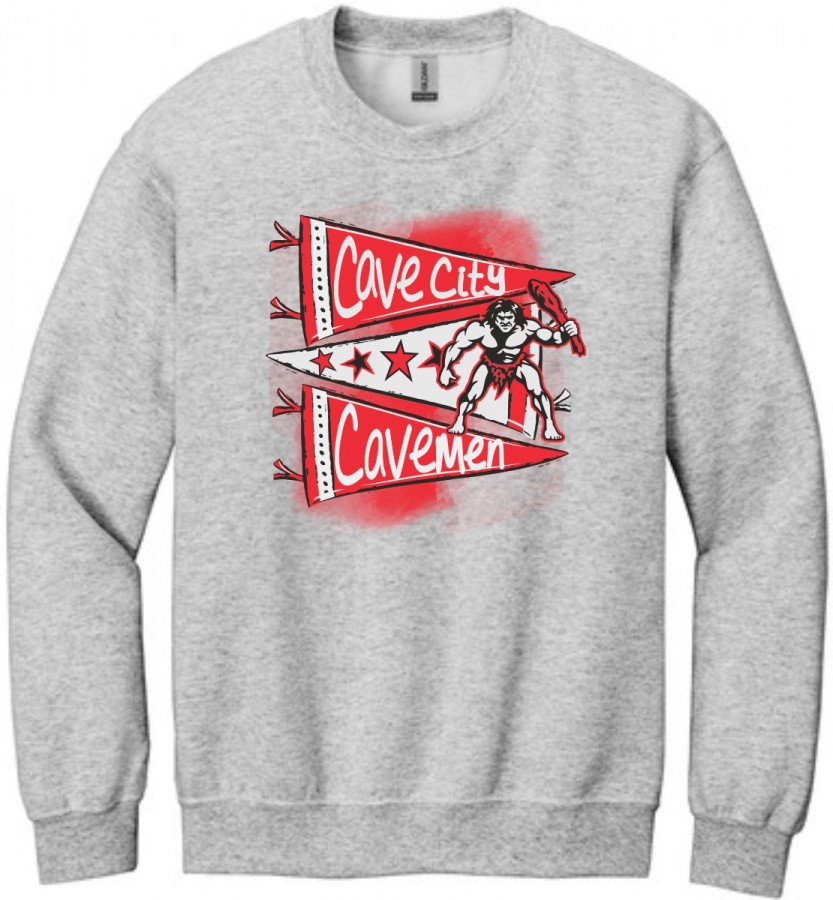CAVE CITY CHEER ASH SWEATSHIRT