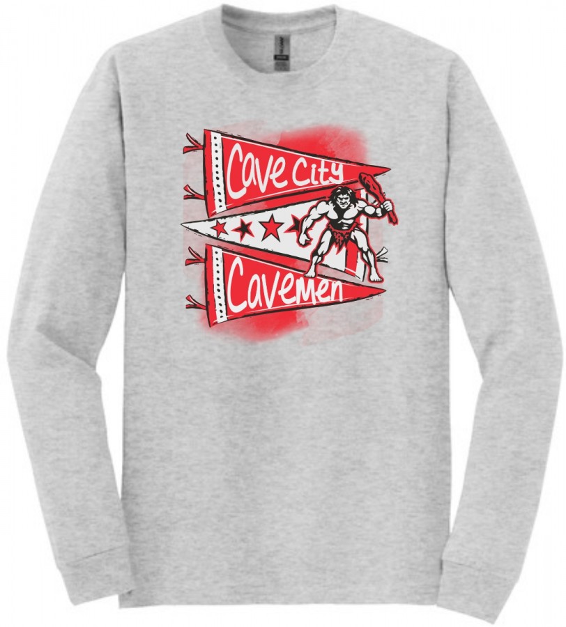 CAVE CITY CHEER ASH L/S