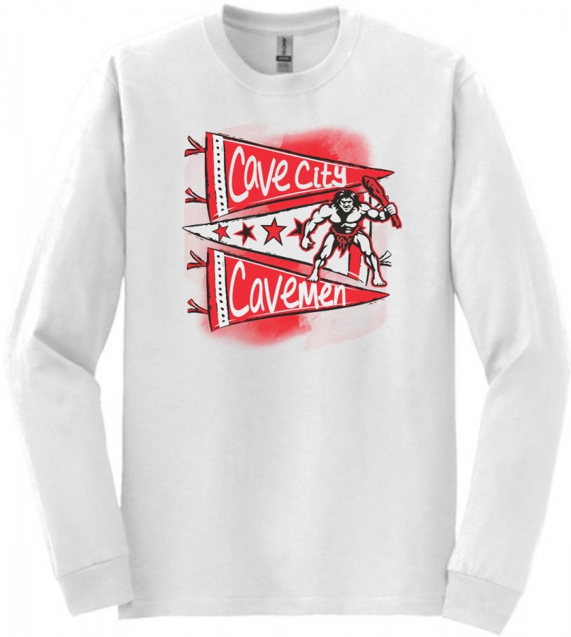 CAVE CITY CHEER WHITE L/S